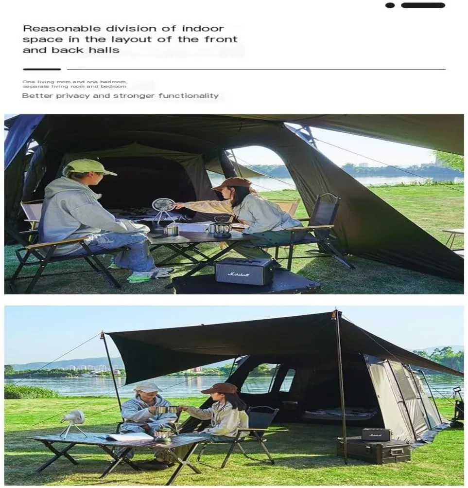 Spacious and Lightweight Outdoor Luxury One-Bedroom and One-Living Tent Outdoor Portable Thickened Rainproof Camping Tent Equipment Outdoor Tent
