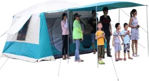 Spacious and Lightweight Outdoor Tent for 5-8 People, Rainproof, Thickened, Two-Bedroom and One-Living Room Camping Folding Tent Outdoor Tent