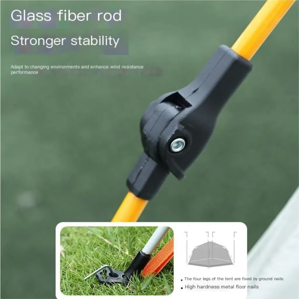 Spacious and Lightweight Tent Outdoor Camping Automatic Tent Quick-Open Camping Fake Double-Layer Folding Camp Tent Camping Equipment Outdoor Tent