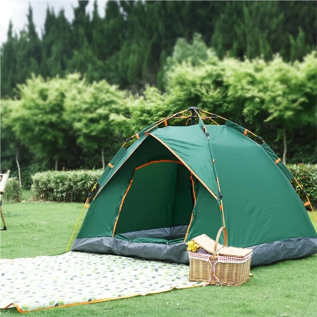 Spacious and Lightweight Tent Outdoor Camping Automatic Tent Quick-Open Camping Fake Double-Layer Folding Camp Tent Camping Equipment Outdoor Tent