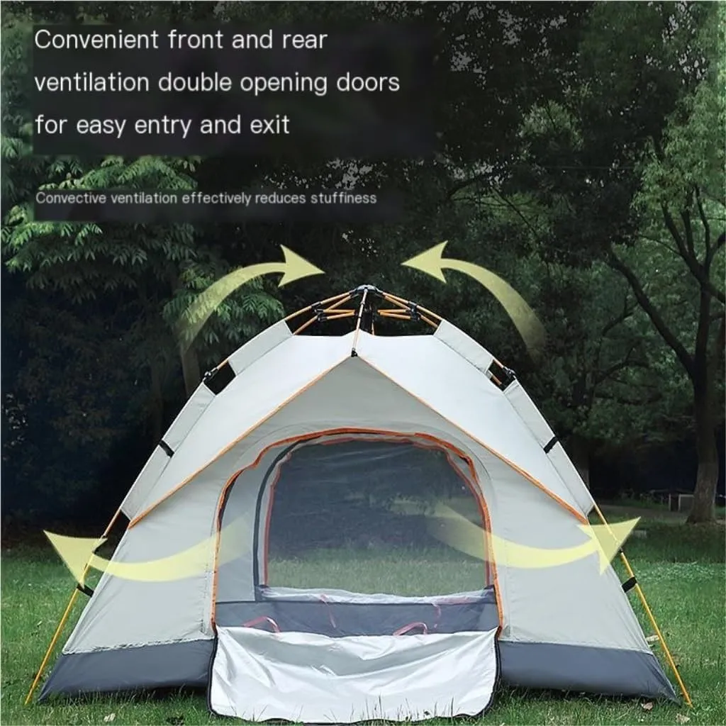 Spacious and Lightweight Tent Outdoor Camping Automatic Tent Quick-Open Camping Fake Double-Layer Folding Camp Tent Camping Equipment Outdoor Tent