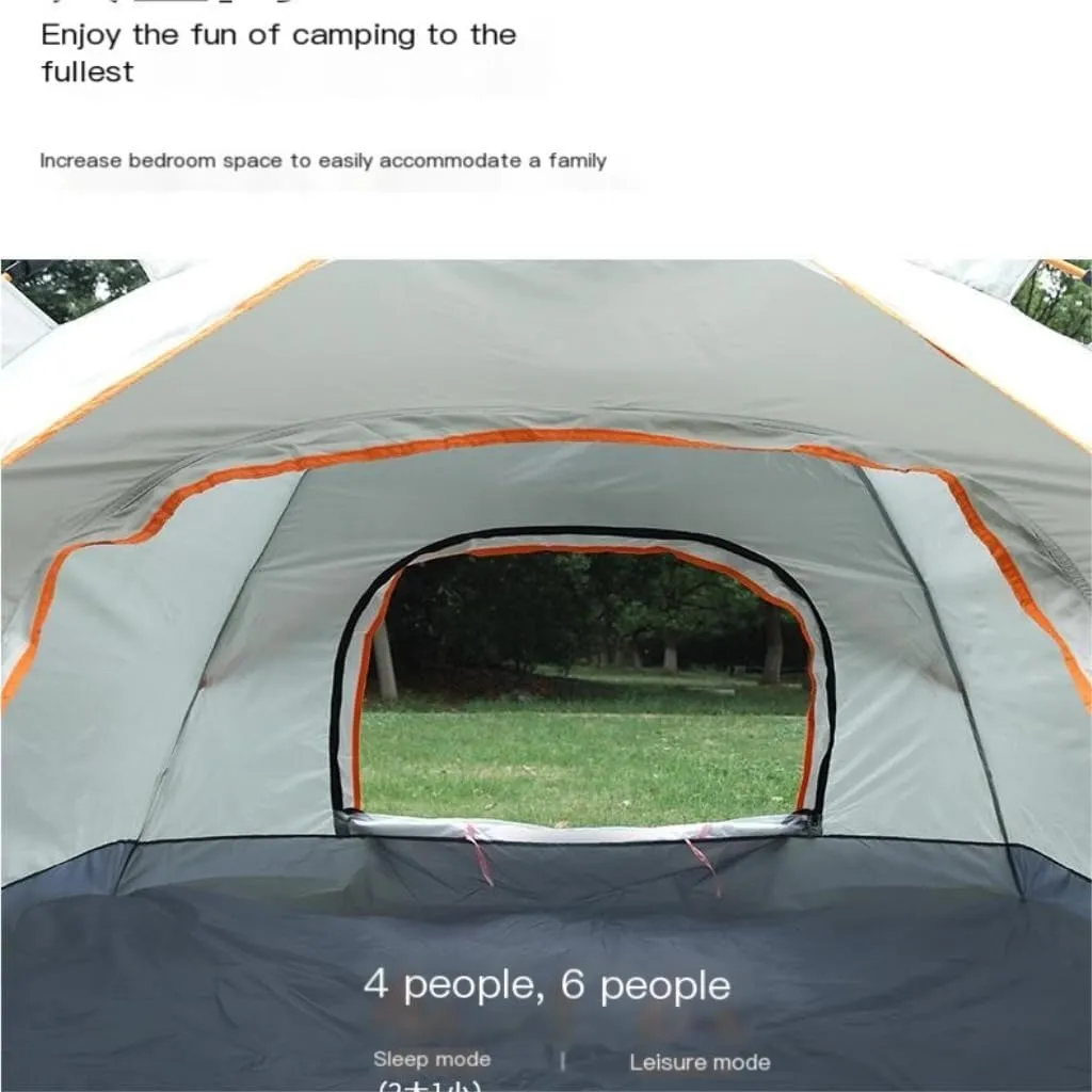 Spacious and Lightweight Tent Outdoor Camping Automatic Tent Quick-Open Camping Fake Double-Layer Folding Camp Tent Camping Equipment Outdoor Tent