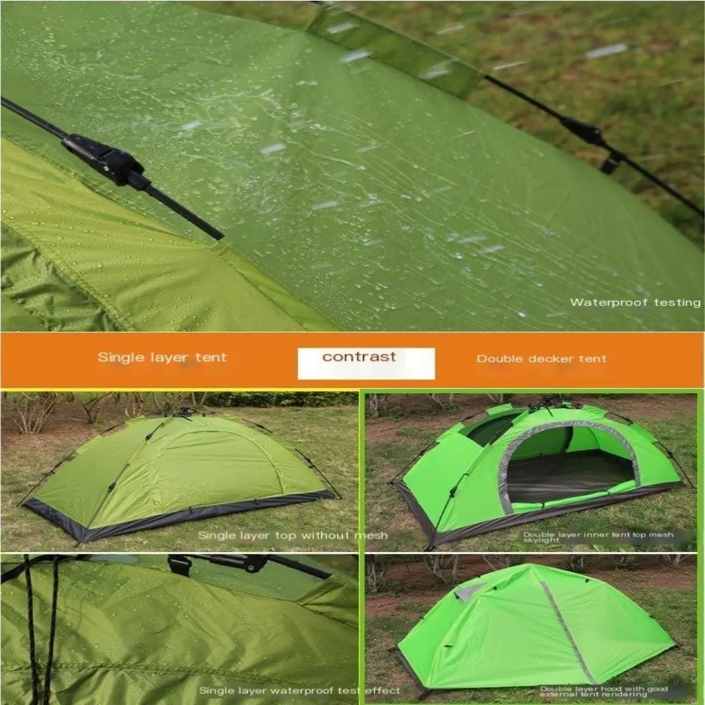 Spacious and Lightweight Tent Rainproof Automatic Tent Free of Setup Quick Open Rainproof Single Tent Portable Outdoor Fishing Outdoor Tent