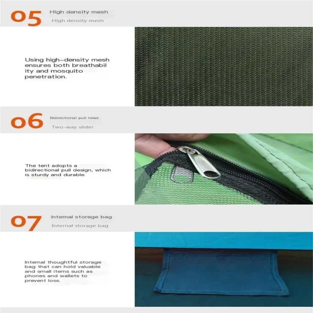 Spacious and Lightweight Tent Rainproof Automatic Tent Free of Setup Quick Open Rainproof Single Tent Portable Outdoor Fishing Outdoor Tent