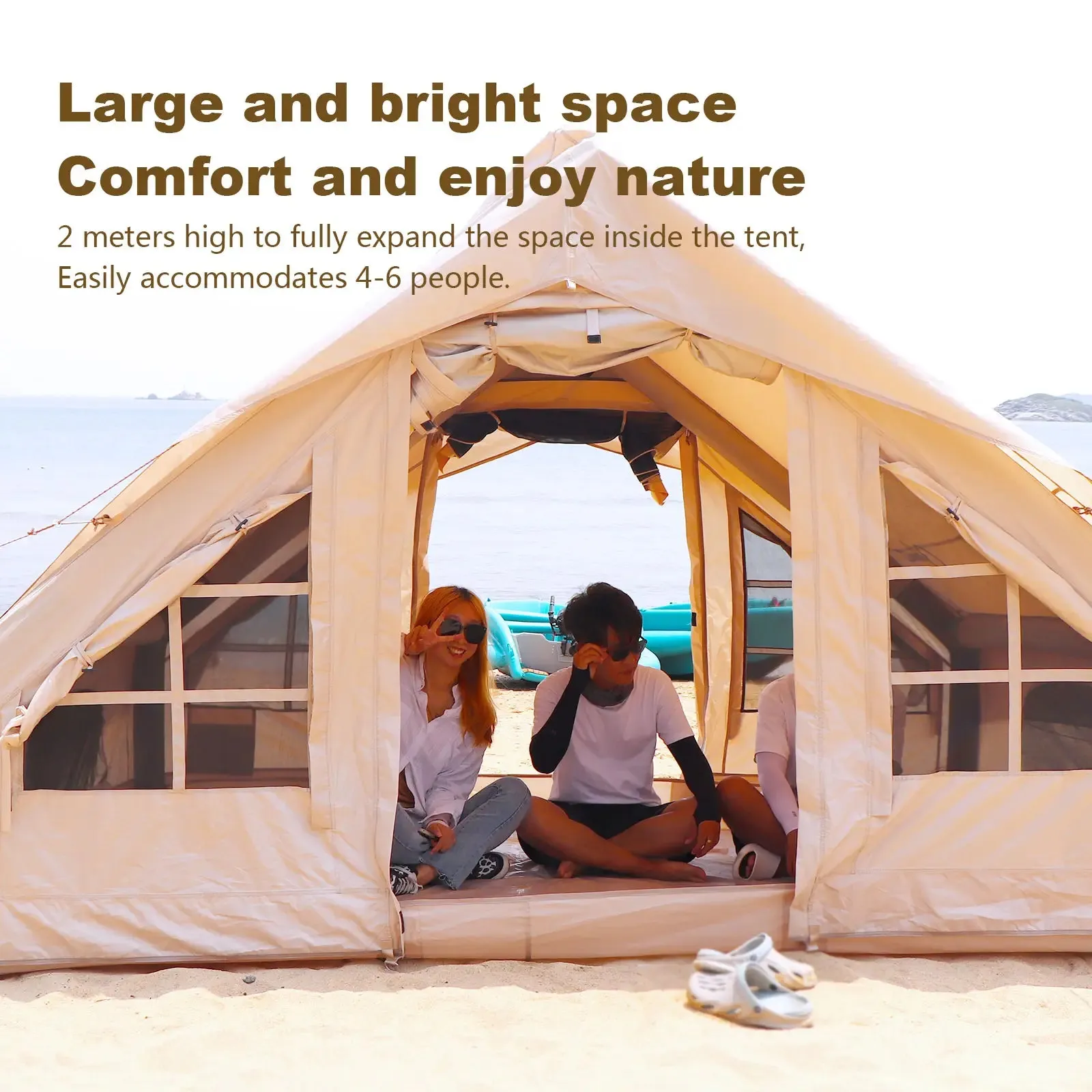Spacious Inflatable House Tent for Camping