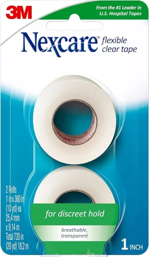 Special Pack of 6 3M Nexcare Flexible Clear First Aid Tape 771 2 per Pack X 6