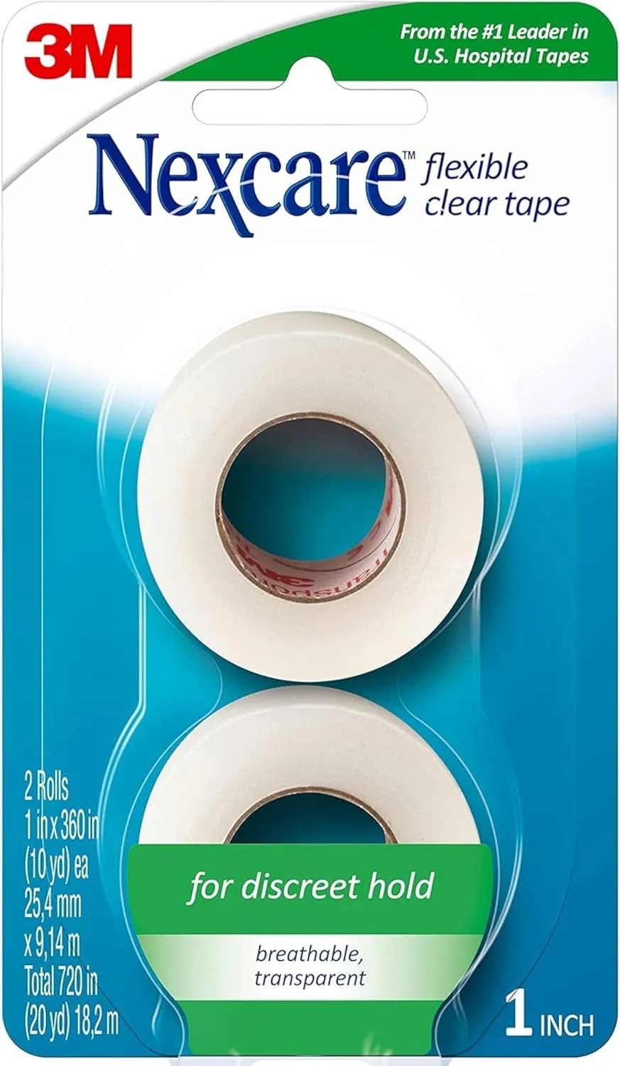 Special Pack of 6 3M Nexcare Flexible Clear First Aid Tape 771 2 per Pack X 6