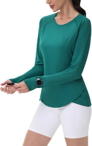SPEXIAL Women's Sun Shirts UPF 50  UV Protection SPF Long Sleeve Hiking Fishing Running Quick Dry Lightweight Outdoor