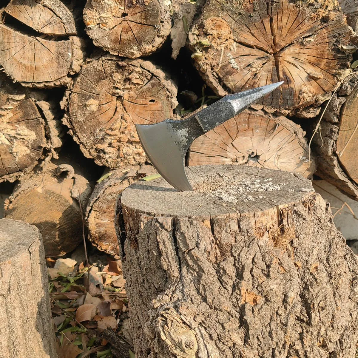 Spike Tomahawk Axe Head Only Forged High Carbon Steel Bushcraft Axe Hatchet Head for Outdoor Survival Hiking Camping Wood Chopping