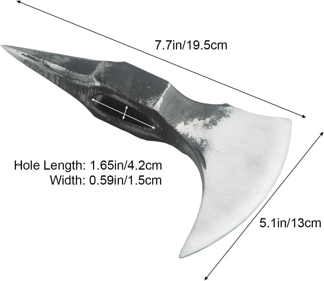 Spike Tomahawk Axe Head Only Forged High Carbon Steel Bushcraft Axe Hatchet Head for Outdoor Survival Hiking Camping Wood Chopping