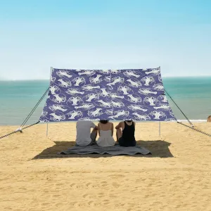 Spiny Lobster Pattern Beach Camping Tent Sun Shelter for Whole Family, Beach Shade Canopy with UPF50  UV Protection,Easy Set Up and Carry,Outdoor Shade for Trips, Fishing, Backyard Fun Picnics