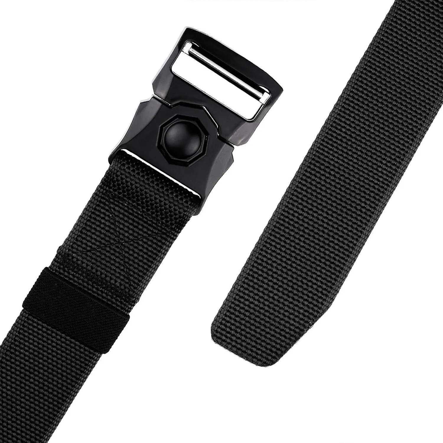 Sportmusies Tactical Belt for Men Nylon Webbing Belt with Heavy-Duty Quick-Release Buckle