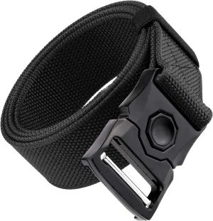 Sportmusies Tactical Belt for Men Nylon Webbing Belt with Heavy-Duty Quick-Release Buckle