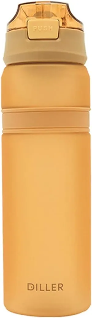 Sports Cup 6-Color Portable Water Bottle with Straws, Outdoor Sports and Fitness Drinking Bottles, Durable Plastic Bottles