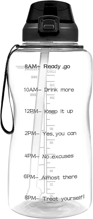 Sports Cup Large-Capacity Outdoor Sports Water Bottle with Rebound Straw Plastic Cup Rope Water Cup