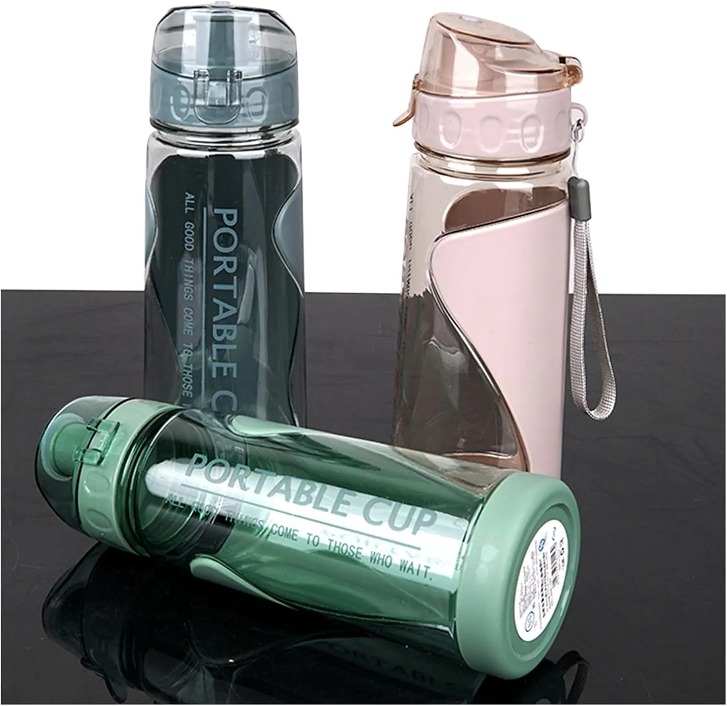 Sports Cup Sports Bottle Gym Leak-Proof and Drop-Proof Portable Shaker Outdoor Travel Bottle Plastic Drinking Cup