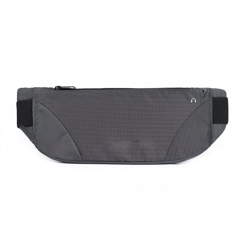 SPORX Waterproof Light Slim Running Belt Zip Waist Pouch Charcoal