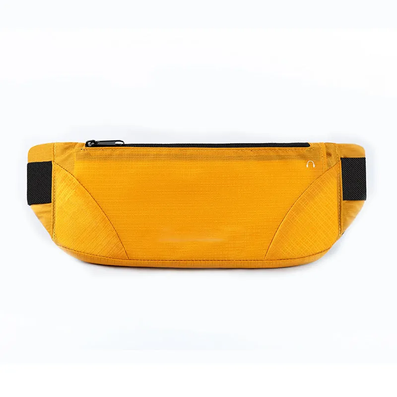 SPORX Waterproof Light Slim Running Belt Zip Waist Pouch Mustard