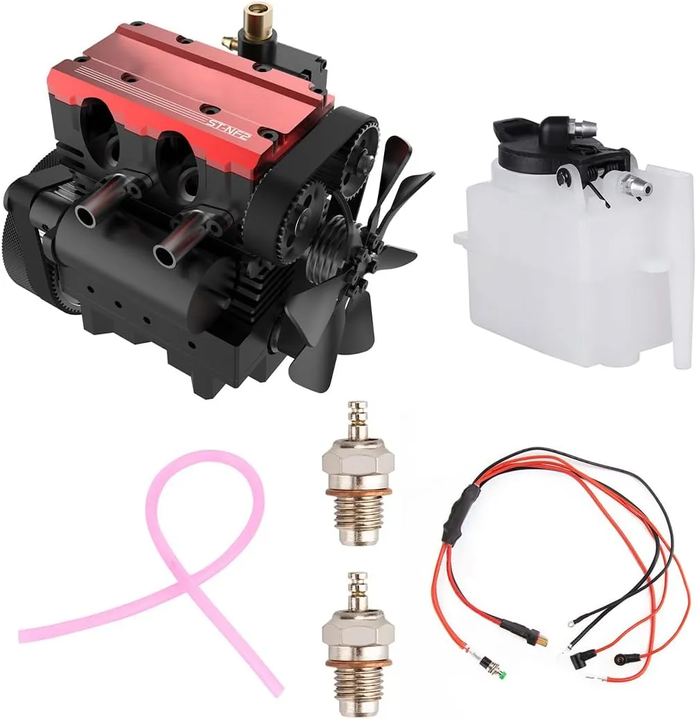 ST-NF2 Engine DIY That Runs, SEMTO L2 Inline 2-Cylinder Air-Cooled Assembly Engine with Starter Kit, Science Educational Set for Adults & Teens