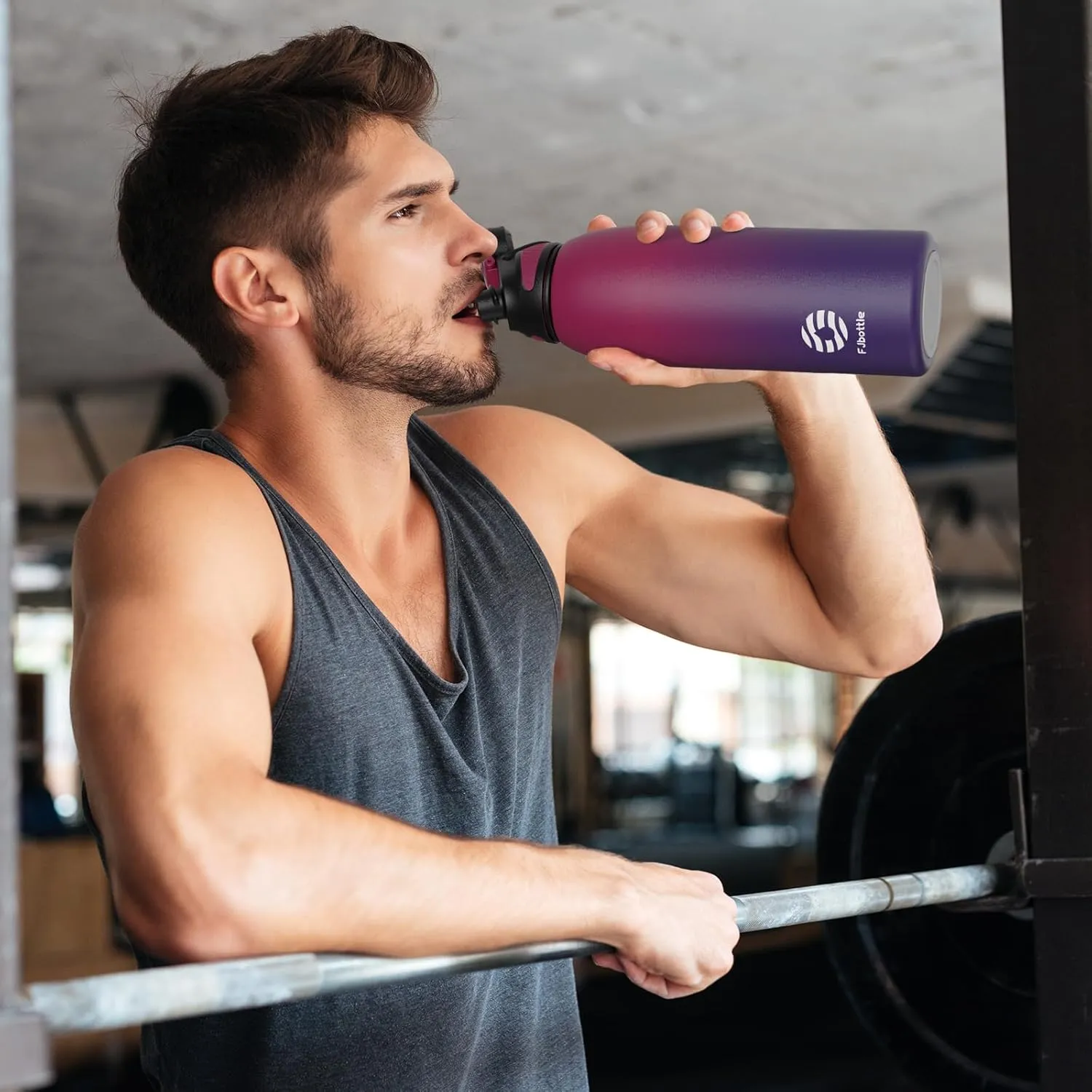 Stainless Steel Insulated Sports Water Bottle 50oz, BPA-Free, Double-Wall Vacuum, Magnetic Cap, No Straw, Cup Brush Included - Ideal Thermos for School, Fitness, and Outdoor Activities