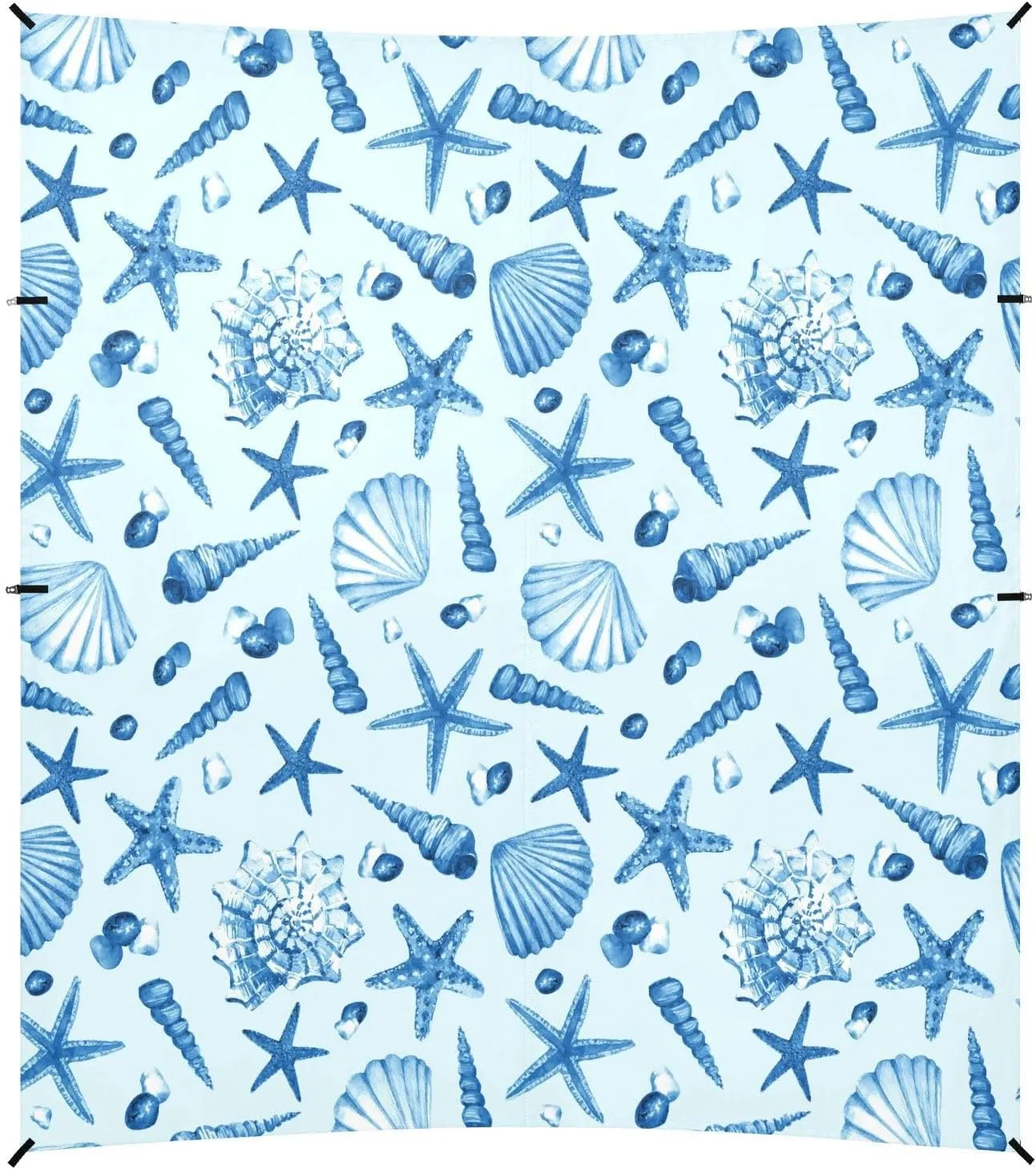 Starfish Stones Blue Beach Tent Camping Sun Shelters Portable Outdoor Canopy Sun Shade for Camping Trips Fishing Backyard Fun or Picnics Easy Setup with Carrying Bag