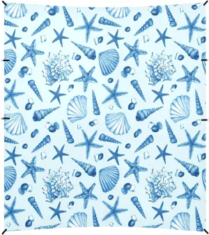 Starfish Stones Blue Beach Tent Camping Sun Shelters Portable Outdoor Canopy Sun Shade for Camping Trips Fishing Backyard Fun or Picnics Easy Setup with Carrying Bag