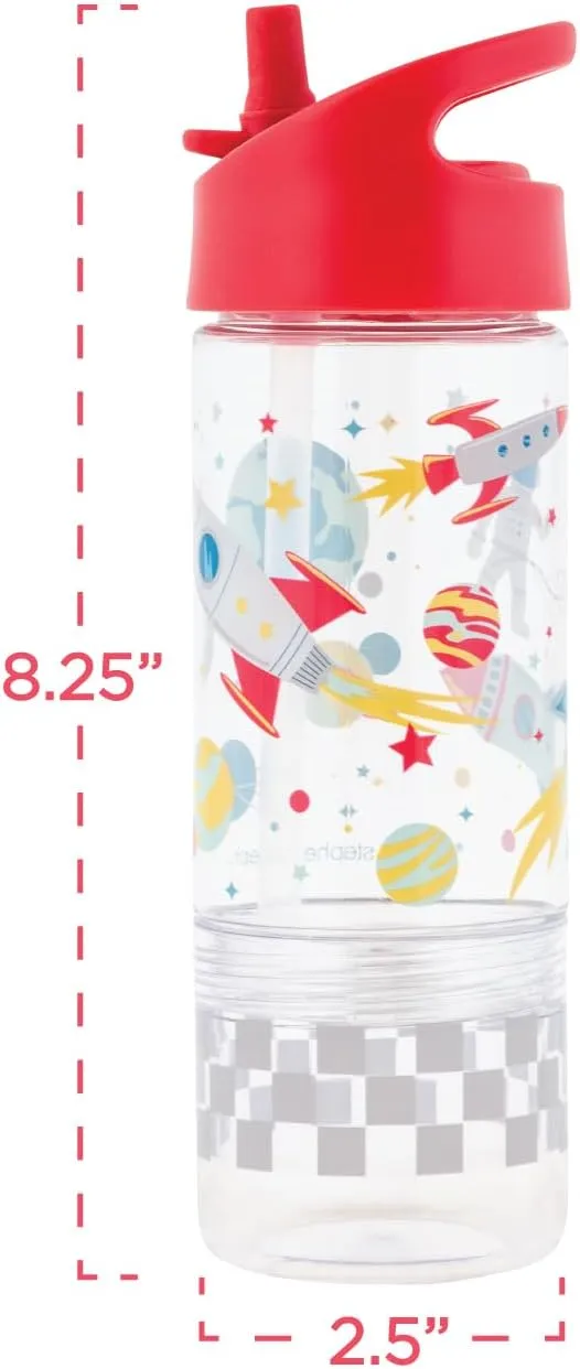 Stephen Joseph, Kids Sip and Snack Water Bottle, 12 oz Tritan BPA Free, Drink and Snack Water Bottle for Girls & Boys, Back to School Water Bottle, Blue Dino