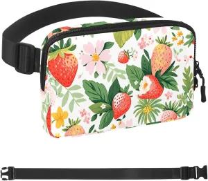 Strawberry-1372 Crossbody Fanny Pack for Men&Women,Belt Bag for Travel Casual Walking Running Hiking Cycling, 1.5x9.0x5.9in/4x23x15cm