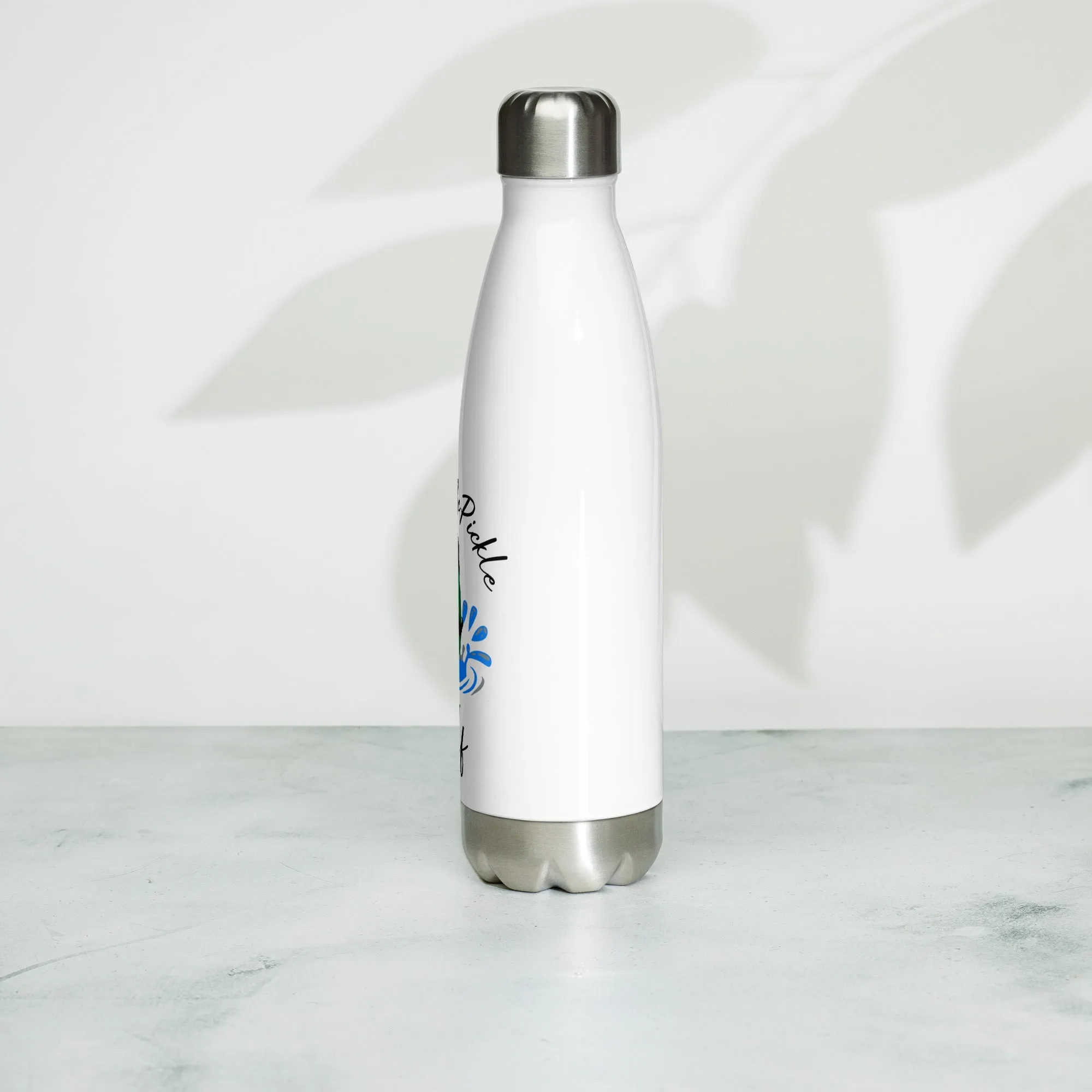 Stubby McPickle Golf White Stainless Steel Water Bottle