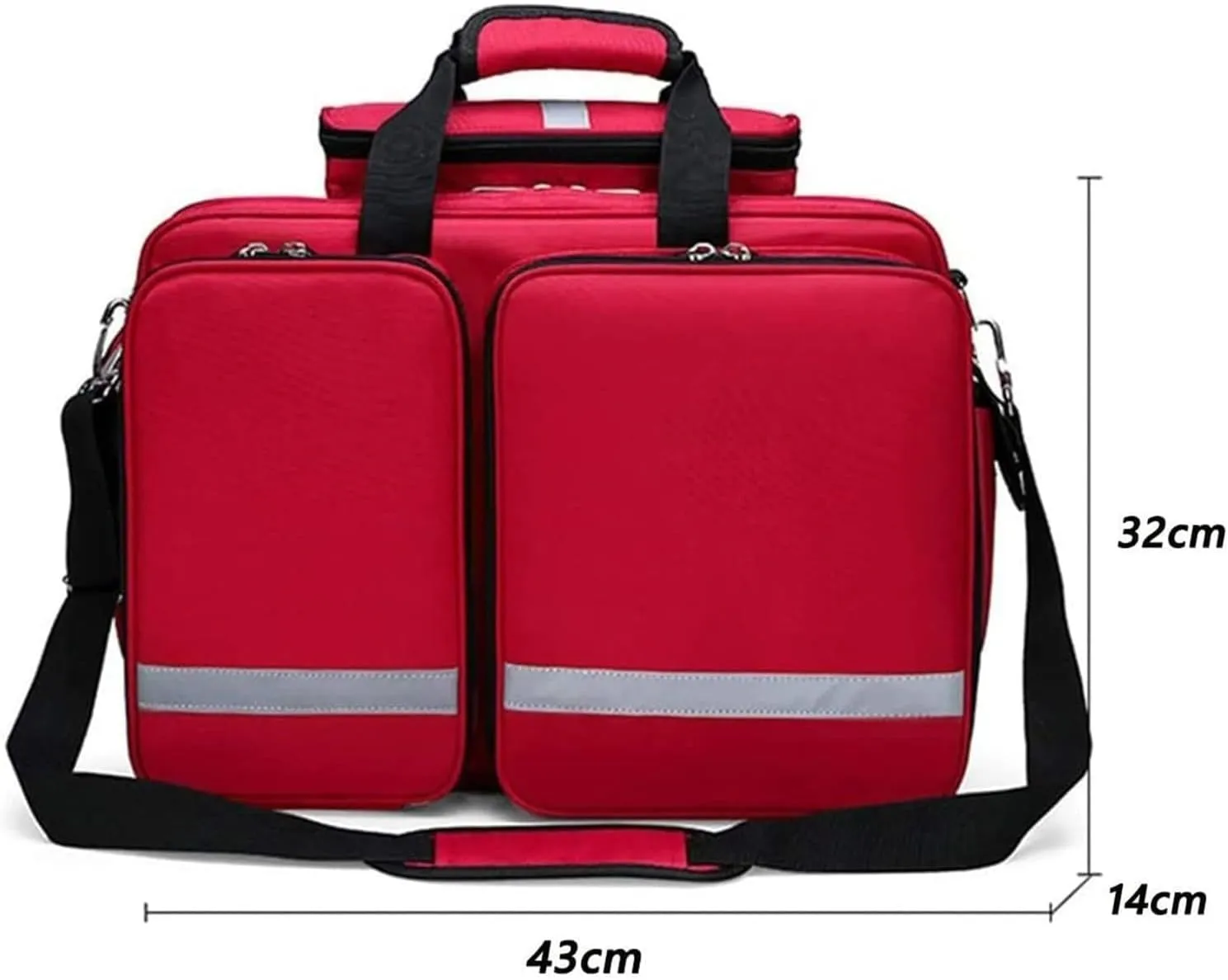 Suitable for EMT, EMS, Paramedic Wheeled Medical Trolley Bag Professional First Aid Bag with Internal Dividers, Large Capacity Portable Outdoor Waterproof Emergency First Responder Trauma Bag.,B(B)