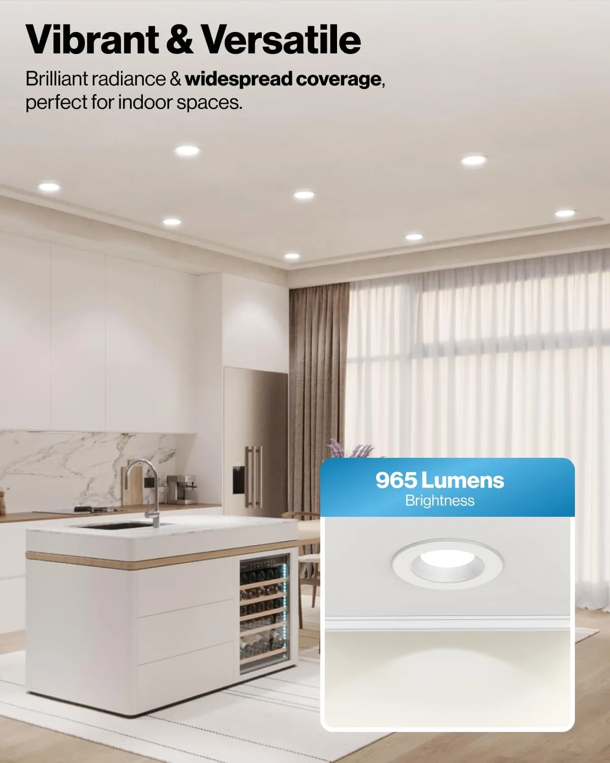 Sunco 48 Pack Recessed Lighting 6 Inch, Retrofit Can Lights, 965LM, 13W (75W Equivalent), Selectable CCT 2700K/3000K/3500K/4000K/5000K, Dimmable, Baffle Trim, Damp Rated UL