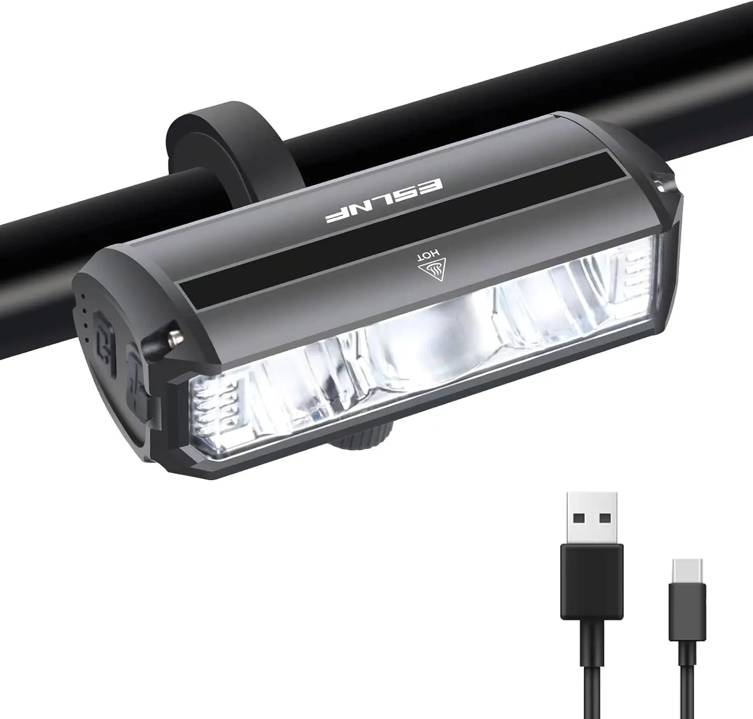 Super Bright LED Bike Light USB Rechargeable Bicycle Headlight-5 Modes, Easy to Install,IPX5 Waterproof,Road Safety