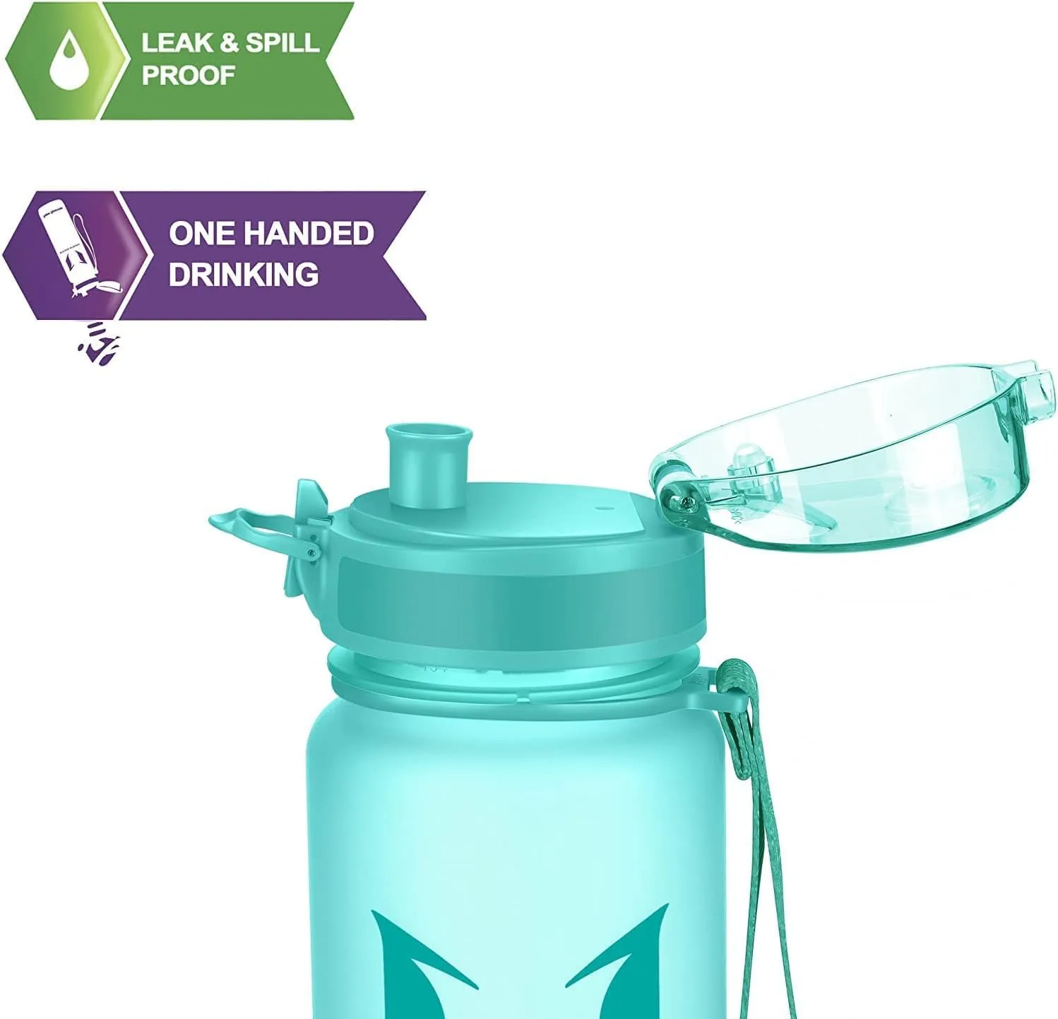 Super Sparrow Water Bottle - 12 oz/17 oz/25 oz/32 oz - BPA Free Tritan Water Bottles - One Touch Opening - Leak-proof Plastic Bottle - Kids Water Bottle for Office, Gym, Outdoor, Sports