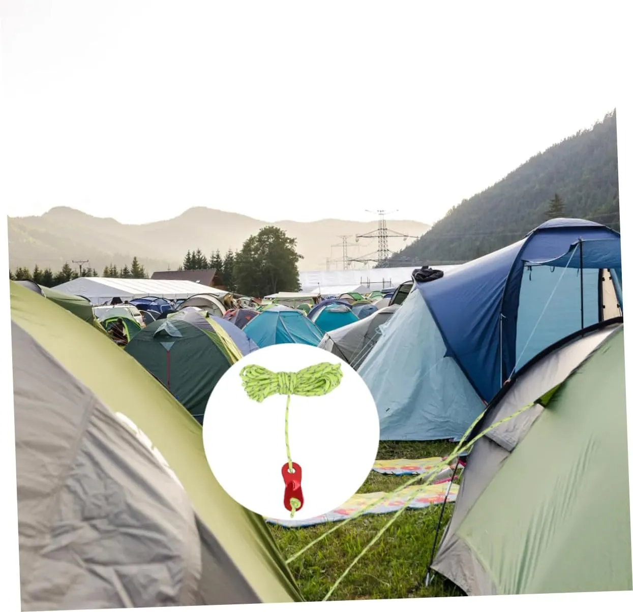 SUPVOX 12 Pcs 4 Tent Canopy Pull Rope Reflective Wind Rope Teepee Fluorescent Tent Rope Guy Lines Hiking