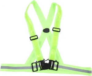 SUPVOX 1Set LED Reflective Running Vest with High Visibility Straps USB Rechargeable Safety Gear for Night Running Cycling Hiking and Outdoor Activities Glow The Dark Design