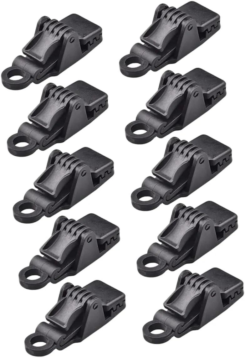 SUPVOX Camping Tent Clip Kit 10 Pcs Waterproof Weatherproof Tear-Resistant for Tarp Tent and Backcountry Use