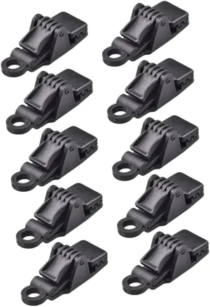 SUPVOX Camping Tent Clip Kit 10 Pcs Waterproof Weatherproof Tear-Resistant for Tarp Tent and Backcountry Use