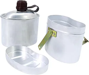 SUPVOX Canteen Water Pot Style Kettle Camping Lunch Box Aluminum Material Compact Practical