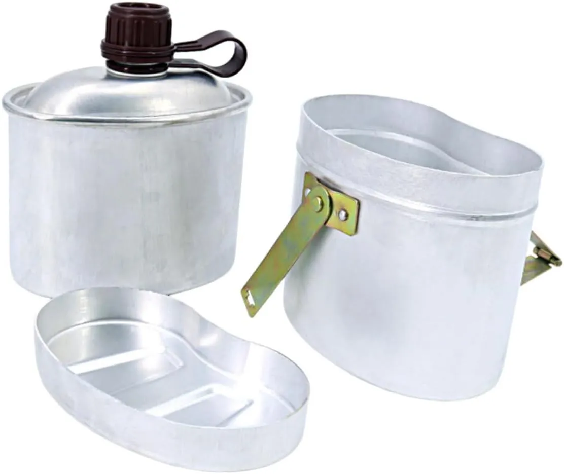 SUPVOX Canteen Water Pot Style Kettle Camping Lunch Box Aluminum Material Compact Practical