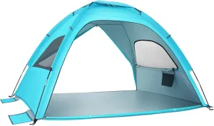 SUPVOX Portable Folding Beach Tent for Family Large Double-Door UPF Ventilated Walls Lightweight Design for Camping and Hiking Light