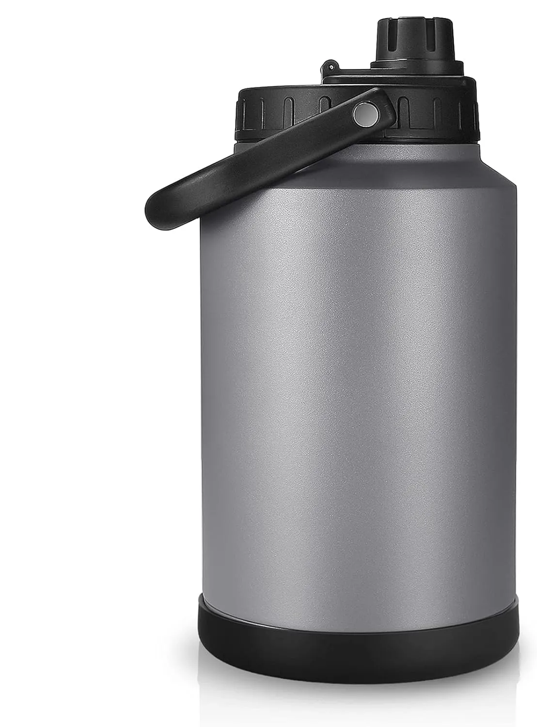 Sursip One Gallon Insulated Water Jug wtih Straw,128 Oz Water Bottle,18/8 Food-grade,Keep Drinking Hot and Cold,Sweat Proof,Great for Travel/Hiking/Camping/Sports/Gaming/Gift(Grey)