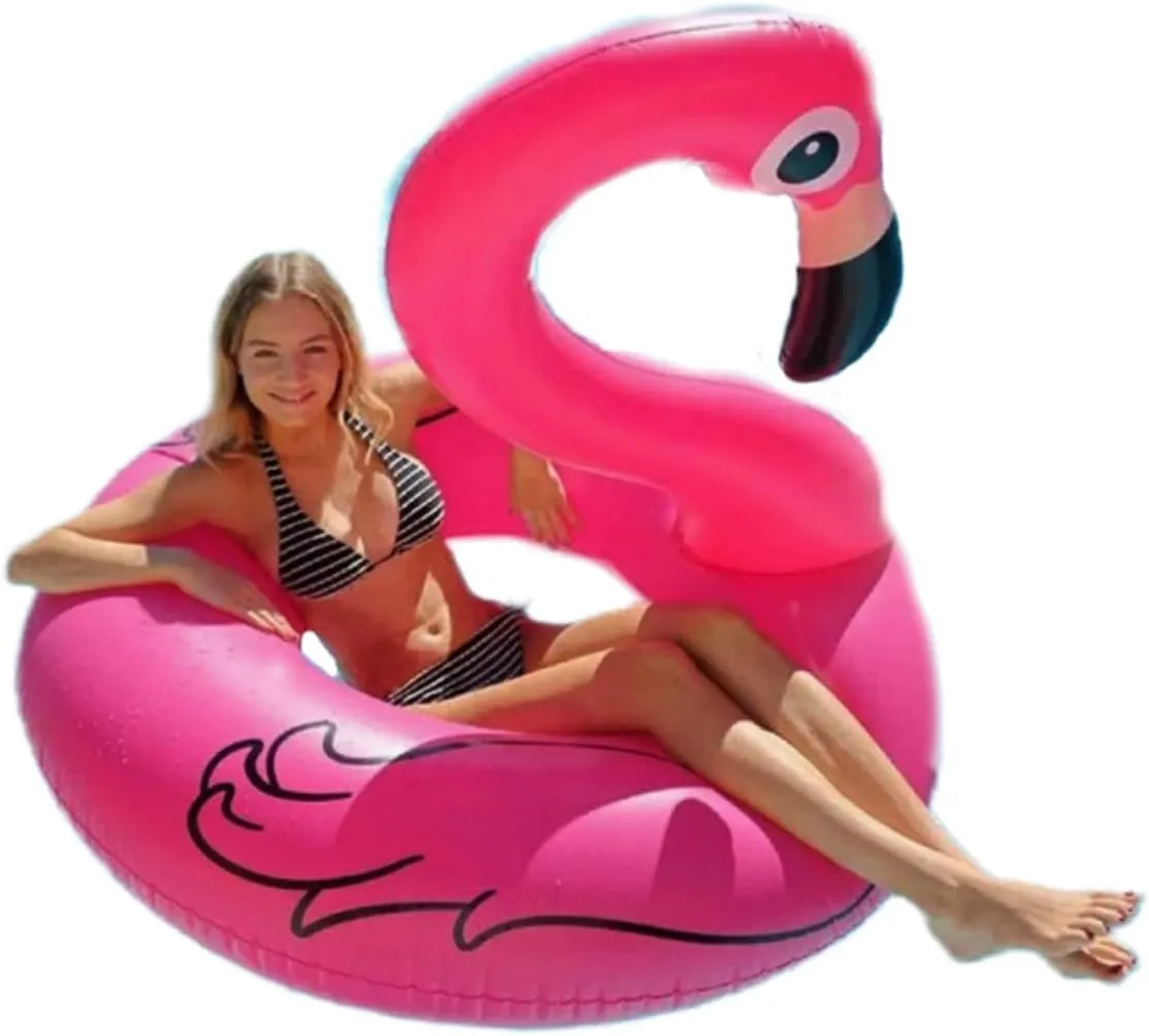 Swimming Ring Inflatable Flamingo Swimming Ring - Cute Flamingo -Shaped Float for Water Fun