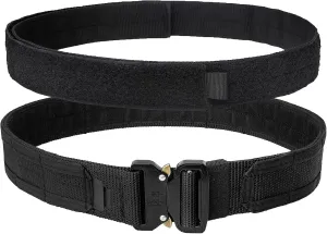 Tactical Battle Belt 1.75" - with 1.5" Inner Belt,Quick-Release Molle Nylon Gun Rigger Belt for Combat,Duty Belts