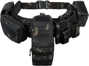 Tactical Battle Belt-Airsoft Belt Duty Belts Law Enforcement Utility Belt Police Belt Set 5 PCS