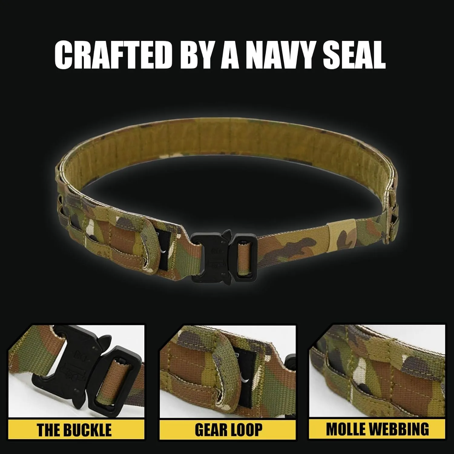 TACTICAL BATTLE BELT | Navy SEAL Designed, Tested & Guaranteed| Tactical & MOLLE Gear