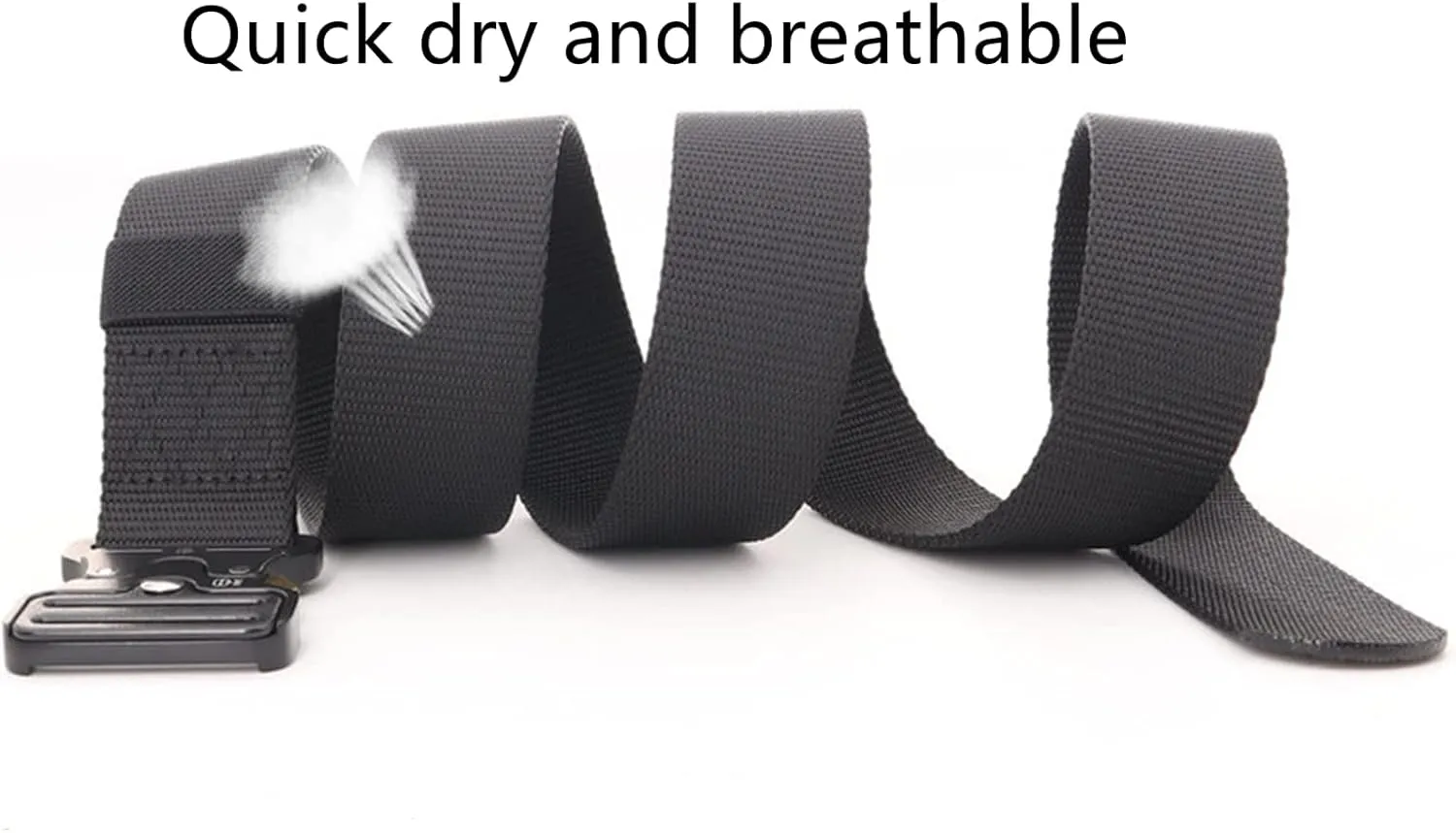 Tactical Belt, Belts Men Women, 1.5" Nylon Web Military Hiking Rigger Work Belt with Heavy Duty Quick Release Buckle, 2 Pack