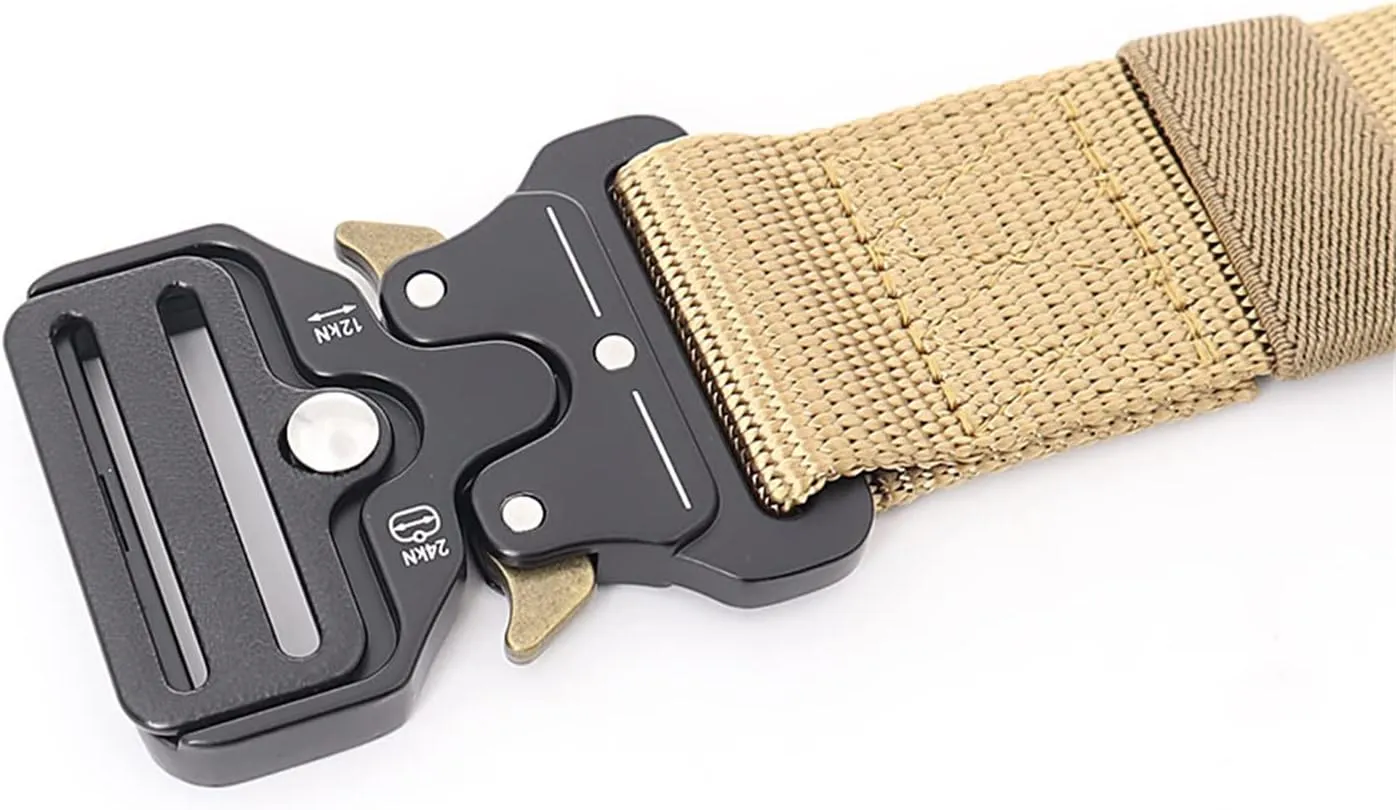 Tactical Belt, Belts Men Women, 1.5" Nylon Web Military Hiking Rigger Work Belt with Heavy Duty Quick Release Buckle, 2 Pack