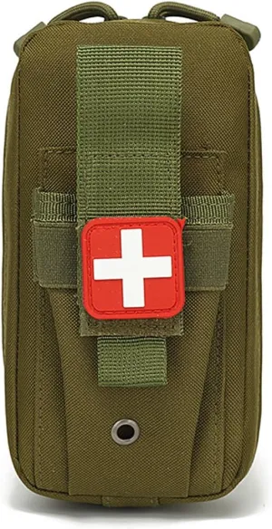 Tactical EMT Pouch Everyday Carry First Aid Pouch with Molle System Medical Pouch First Aid Pouch Survival Bag Include Cross Patch