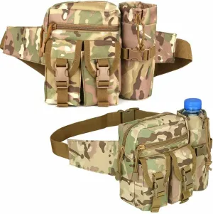 Tactical Fanny Pack Bumbag Waist Bag Military Hip Belt Outdoor Hiking Fishing Suitable for Hiking Mountaineering Fishing (Camouflage)