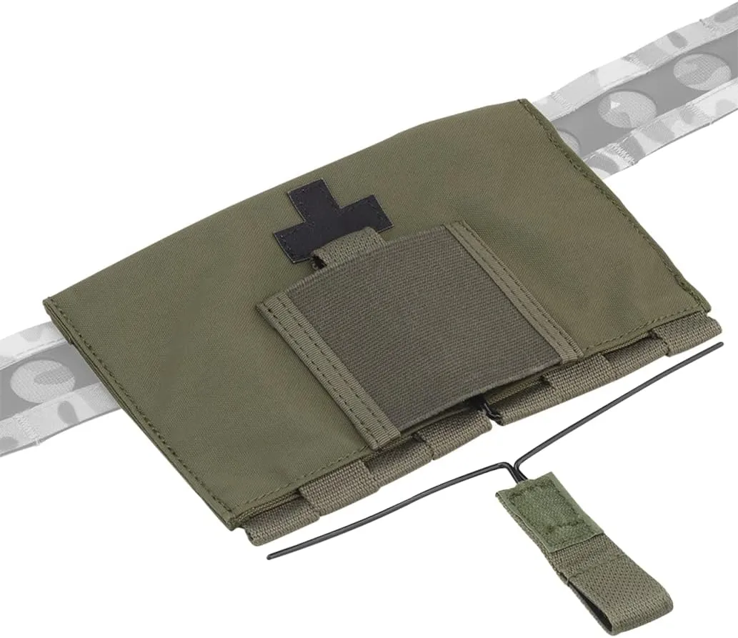 Tactical First Aid Kit MOLLE IFAK Pouch Medical EMT Bag,Compact Quick Release Emergency Pack For Outdoor Sport Military Game Hunting Airsoft (Green)